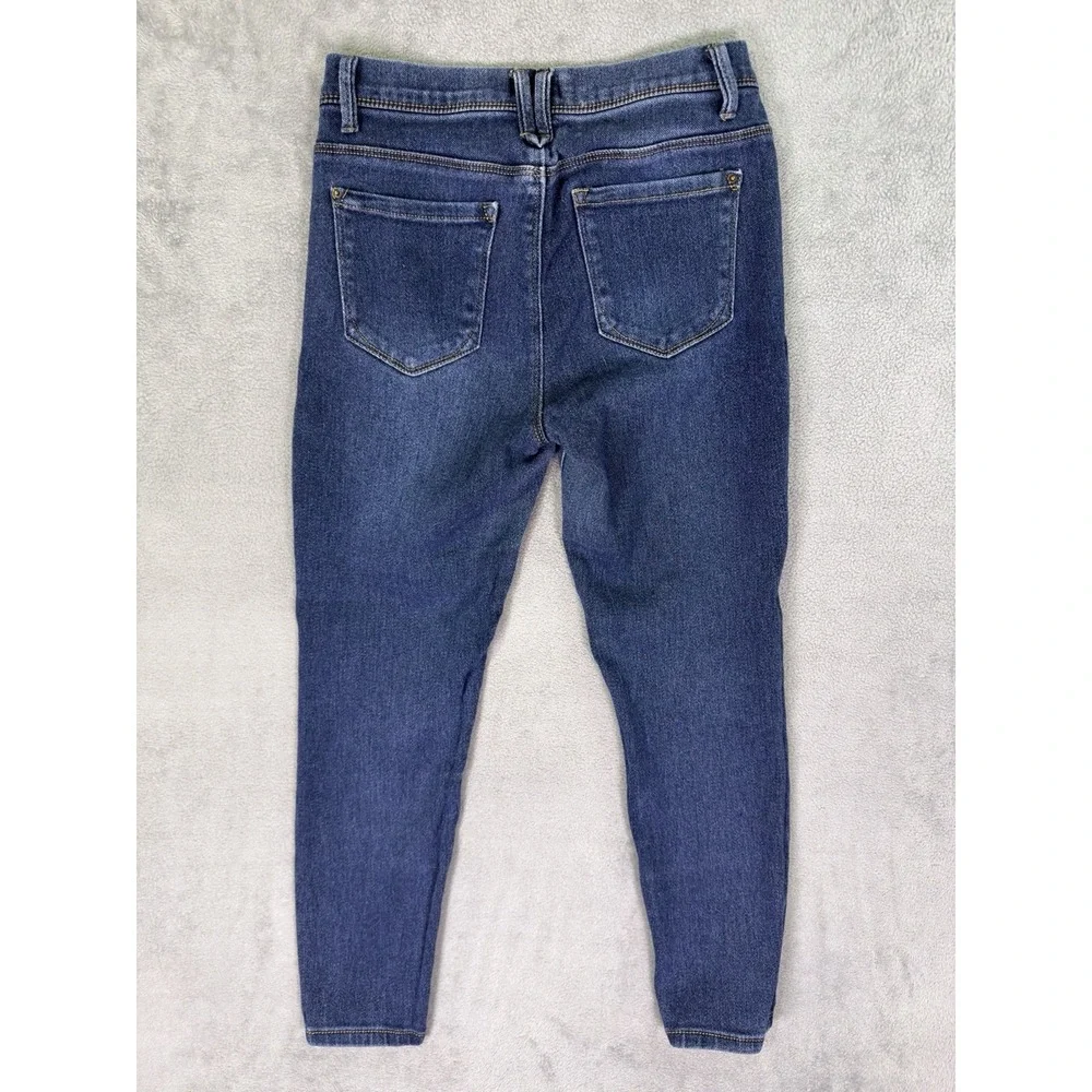 Curve Appeal Jeans Womens 6/28 Blue Dark Wash High Rise Minimalist Jegging